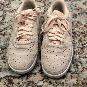 Womens blush pink suede sneakers